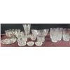 Image 1 : Clear Cut Glass Bowls, Glasses, and Decorative Items