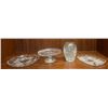 Image 1 : Etched Glass Serving Dishes and Vase