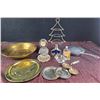 Image 1 : Brass, Metalware, Glass Decor, and Clock