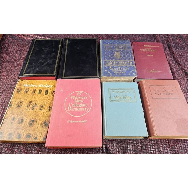 Vintage and Classic Books, Including Dictionaries and Cookbooks