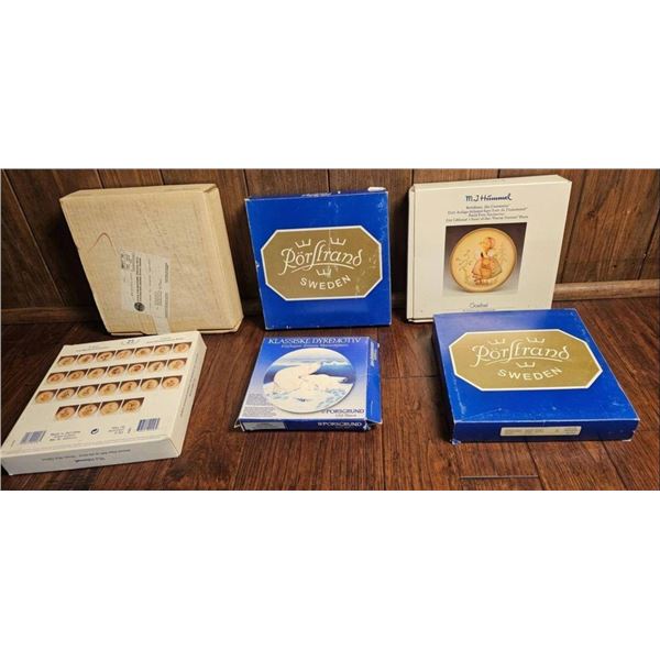 Decorative Collectible Plates by Various Makers with Original Boxes