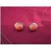Image 4 : Stamped 14K Yellow Gold Chain,Pendant & Earrings w/ Pink Stone Cabochons