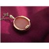 Image 6 : Stamped 14K Yellow Gold Chain,Pendant & Earrings w/ Pink Stone Cabochons