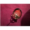 Image 7 : Stamped 14K Yellow Gold Chain,Pendant & Earrings w/ Pink Stone Cabochons