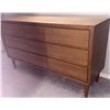 Image 3 : Mid-Century Modern Wooden 9-Drawer Dresser