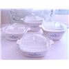 Image 2 : Corning Ware Blue Cornflower Baking Dishes with Lids