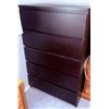 Image 4 : Dark Brown Five-Drawer Wooden Chest