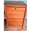 Image 3 : Wooden Rolling Storage Cabinet with File Drawer and Shelving