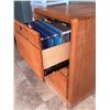 Image 4 : Wooden Rolling Storage Cabinet with File Drawer and Shelving