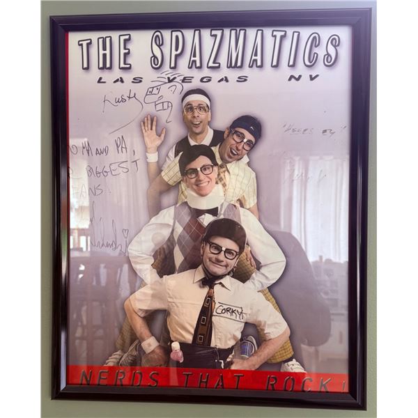 Framed Spazmatics Las Vegas Autographed Poster