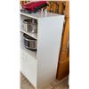 Image 2 : White Freestanding Storage Cabinet With Shelves and Double Door Base