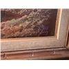 Image 2 : Oil Painting of a Landscape Scene in a Carved Wooden Frame