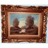 Image 3 : Oil Painting of a Landscape Scene in a Carved Wooden Frame