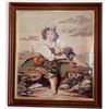 Image 1 : Framed Needlepoint Artwork Depicting a Rural Scene