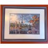 Image 1 : Framed Needlepoint Artwork Depicting a Parisian Scene