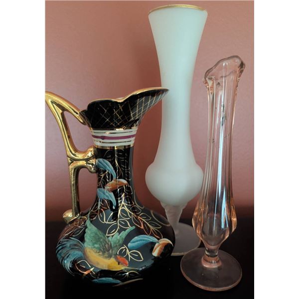 Gorgeous Vintage Vases Including H. Boulleut Quaregnon Jug