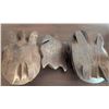 Image 2 : Three Hand-Carved Mahogany Tortoise Figurines