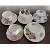 Image 1 : Five Fine Bone China Cups and Saucers, Made in England
