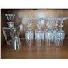 Image 5 : Crystal Decanter Set with 6 Glasses and Bell Stopper