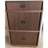 Image 1 : Mid-Century Modern Modular Storage Cabinet with Sliding Doors