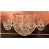 Image 4 : Crystal Serving Set with Pitcher, Creamers, Dish, and Serving Utensils