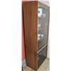 Image 2 : Tall 2 Piece Glass Display Cabinet with Shelving and Brass-Tone Accents