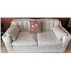 Image 1 : Floral Pattern Upholstered Loveseat with Bolster Pillows