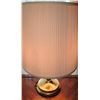 Image 4 : Vintage Oak 2 Tiered Table w/ Brass Touch Lamp