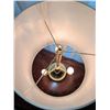 Image 5 : Vintage Oak 2 Tiered Table w/ Brass Touch Lamp