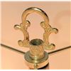 Image 6 : Vintage Oak 2 Tiered Table w/ Brass Touch Lamp