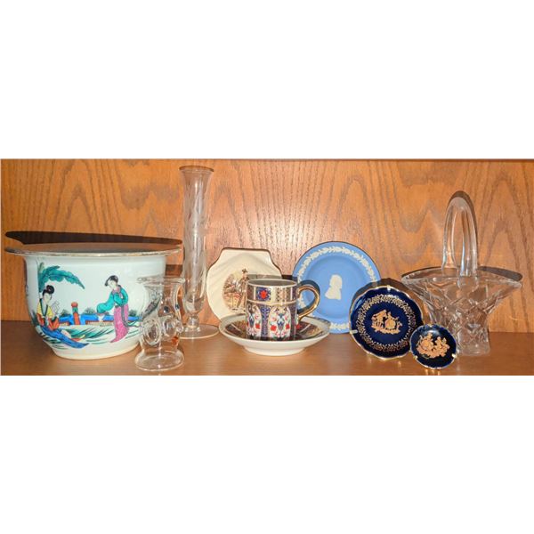 Variety of Decorative Porcelain, Glass, and Ceramic Collectibles