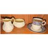 Image 1 : Belleek Creamer, Sugar Bowl, and Cup with Saucer