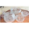 Image 1 : Cut Crystal Bowls and Accessories with Intricate Starburst Design