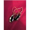 Image 2 : Stamped 10K Necklace and Earrings Set with Faceted Black Crystals