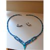 Image 2 : Sterling Silver and Enamel Necklace and Bracelet Sets with Earrings