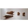 Image 2 : Tests like 10K Gold Nugget Studs and Fan-Shaped Drop Earrings, 3.68g