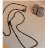 Image 2 : Stamped 925 & 900 Silver Jewelry Featuring Chain Necklaces, Coin-Inspired Pendants, and Earrings