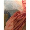 Image 2 : Framed Needlepoint Textile Art Depicting a Woman in Nature