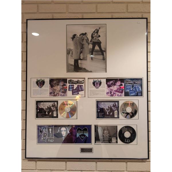Framed Memorabilia Display Featuring The Loving Dead CDs, Art, and Photograph