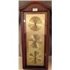 Image 1 : Antique Wall-Mounted Weather Station- Baro, Thermo, and Hygro in Wooden Frame