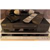 Image 1 : Vintage Electronics Bundle: Toshiba VCR, Panasonic DMR-ES15 w/ Remotes & More
