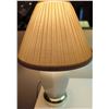 Image 2 : White Ceramic Table Lamps with Pleated Fabric Shades