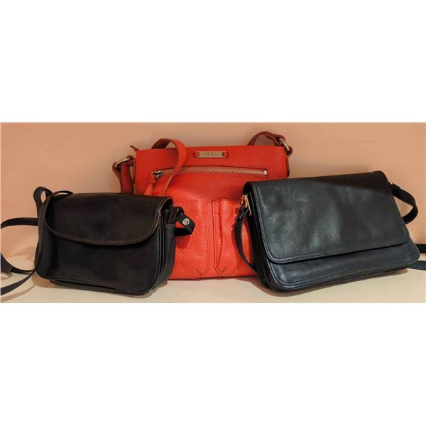 3 Genuine Leather Crossbody Bags, Including Cole Haan and more