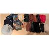 Image 1 : Womens Genuine Leather Gloves, Scarves, and a Linen Hat Size M