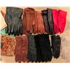Image 2 : Womens Genuine Leather Gloves, Scarves, and a Linen Hat Size M