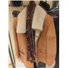 Image 1 : Christ Shearling Aviator Jacket in Tan Leather With Wool Lining Size M