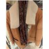Image 2 : Christ Shearling Aviator Jacket in Tan Leather With Wool Lining Size M