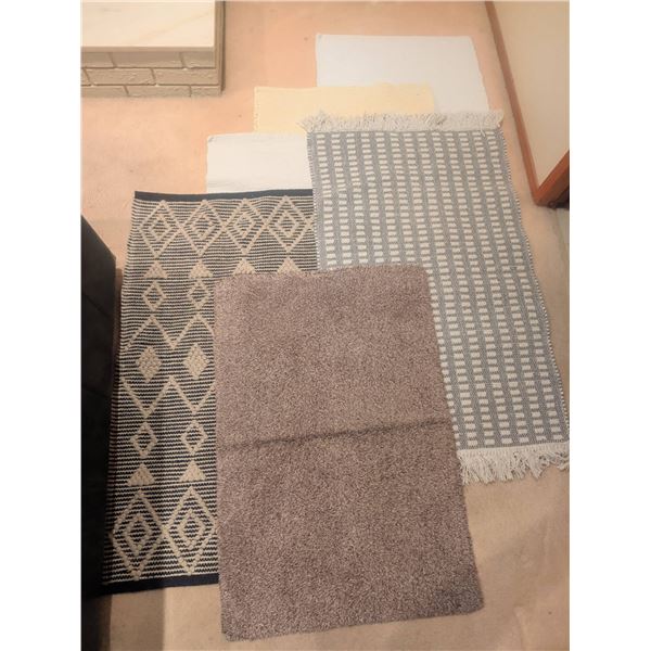 6 Throw Rugs in Various Patterns and Textures