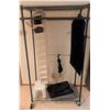 Image 2 : Metal Garment Rack With Ironing Board, Shelves, and Storage Accessories on Wheels