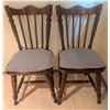 Image 1 : Wooden Spindle-Back Chairs with Removable Cushions